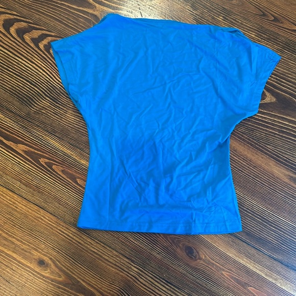 Shein Women’s Backless Blue Short Sleeve Top S - Picture 5 of 6